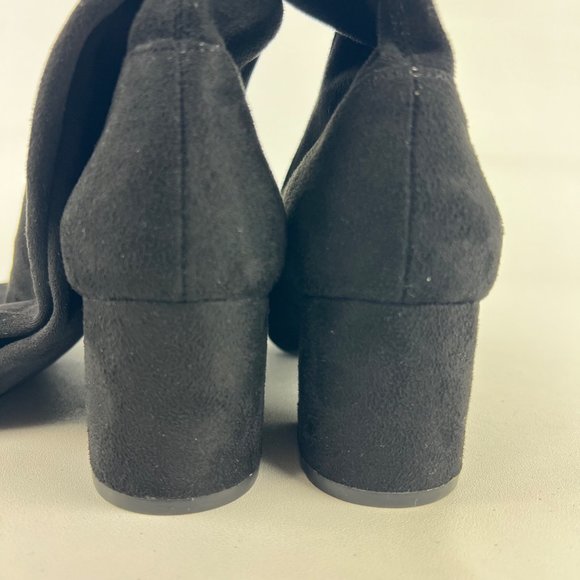 Steve Madden Womens Isaac Black Faux Suede Over the Knee Boots Block Heel size 6 - Picture 9 of 15